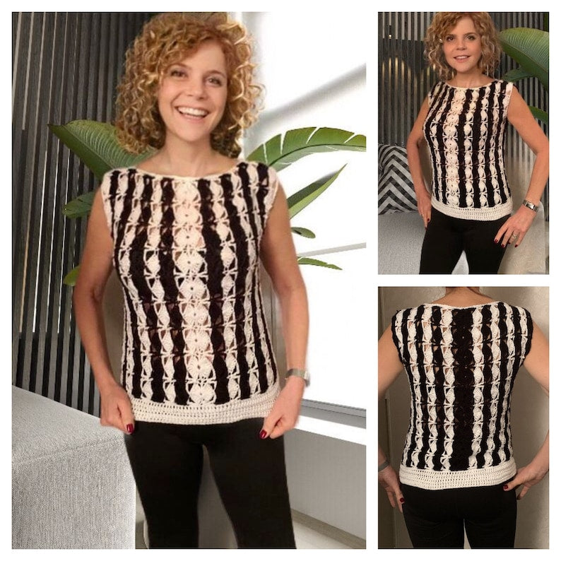Paris Diva TOP - Crochet Pattern English USA