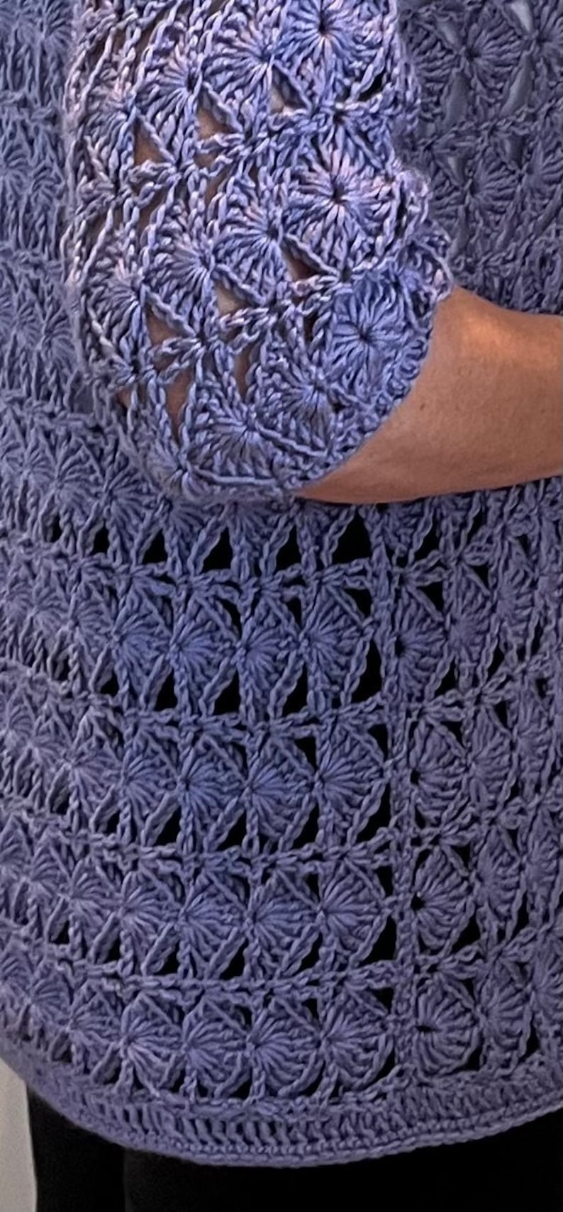 Proud as a Peacock Cardigan - Crochet Pattern English USA