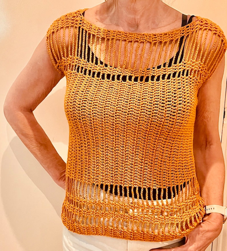 Stand out in the Crowd Sweater - Crochet Pattern English USA