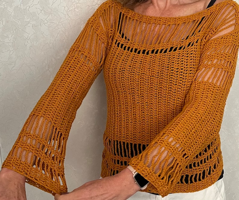 Stand out in the Crowd Sweater - Crochet Pattern English USA