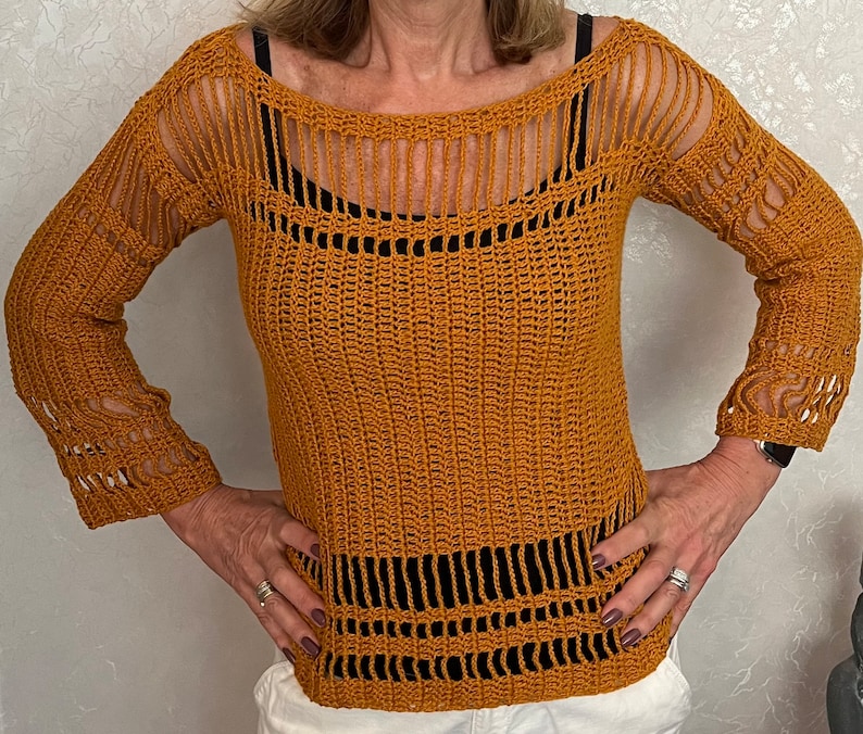 Stand out in the Crowd Sweater - Crochet Pattern English USA
