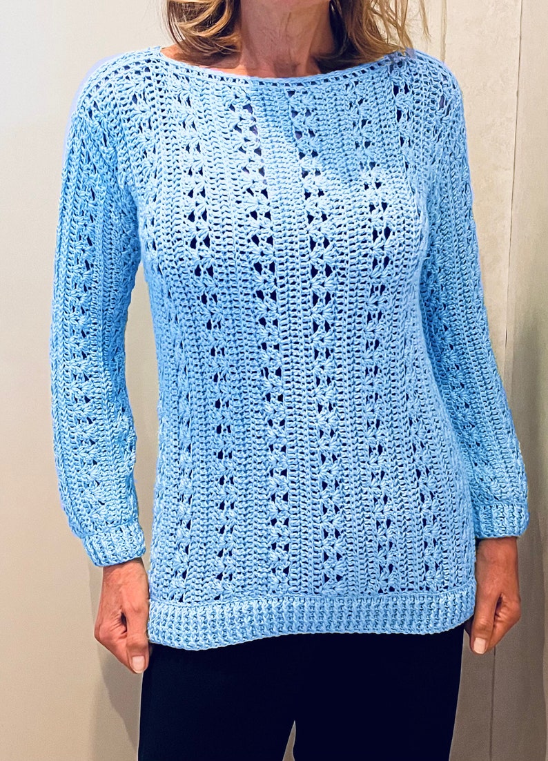 Lovely CJ Sweater - Crochet Pattern English USA