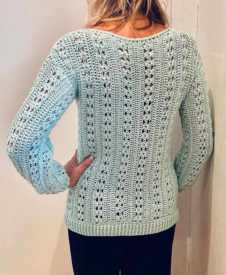 Lovely CJ Sweater - Crochet Pattern English USA