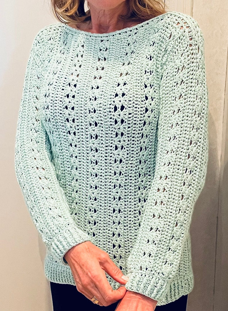 Lovely CJ Sweater - Crochet Pattern English USA