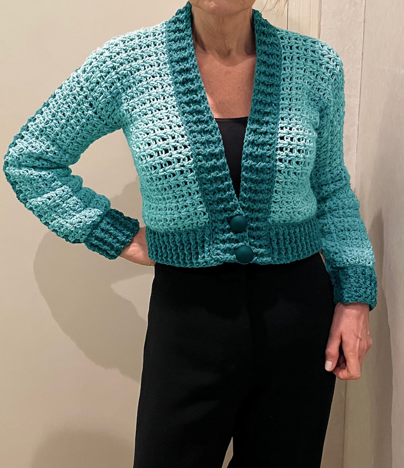P.O.C. Cardi-Piece of Cake Cardigan - Crochet Pattern-English USA