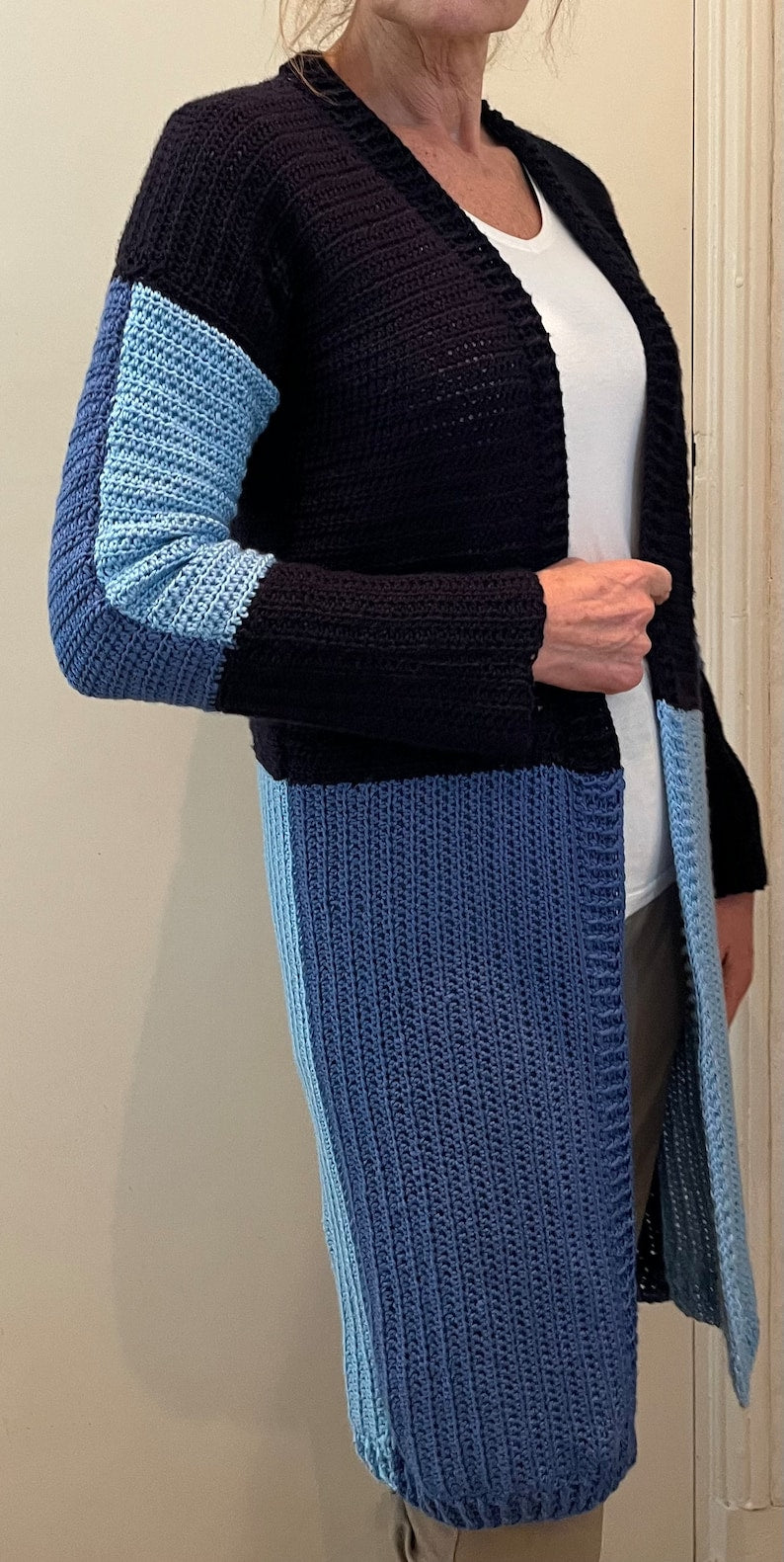 Three is Company Cardigan Crochet Pattern English USA