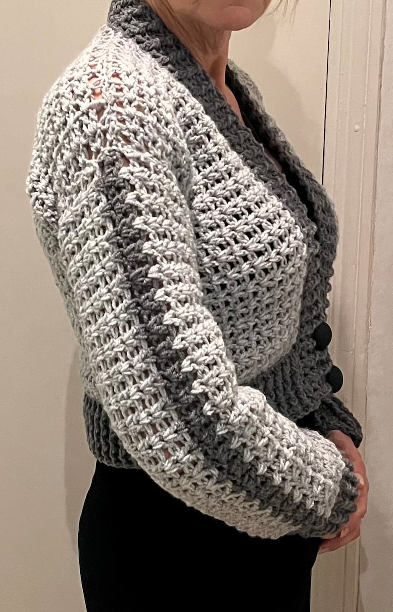 P.O.C. Cardi-Piece of Cake Cardigan - Crochet Pattern-English USA