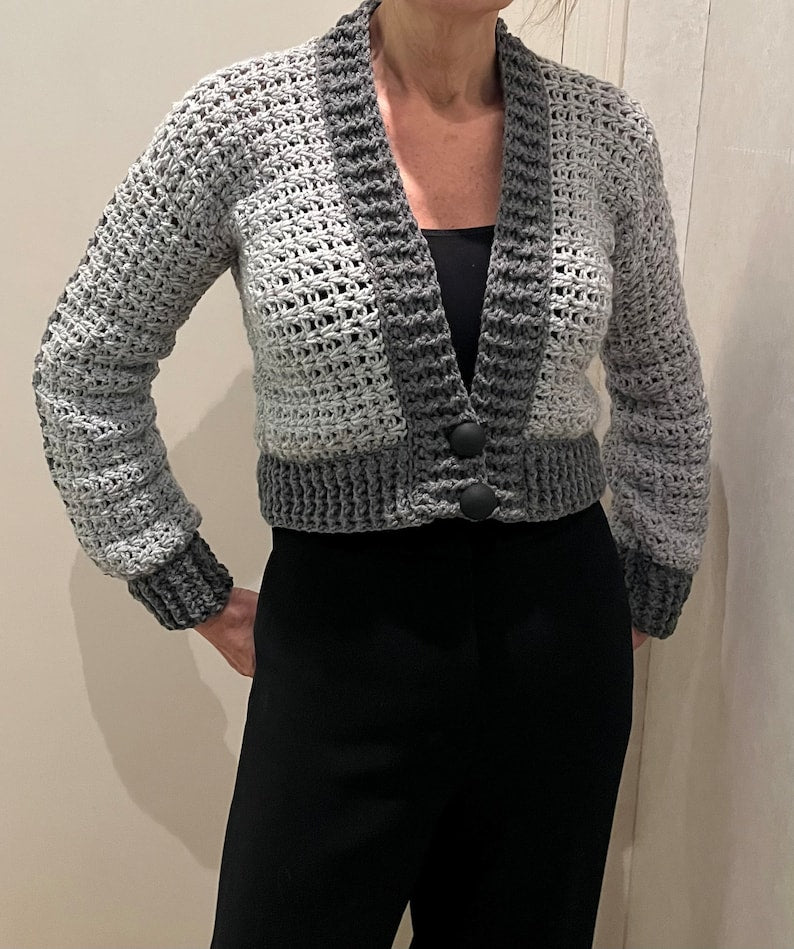 P.O.C. Cardi-Piece of Cake Cardigan - Crochet Pattern-English USA