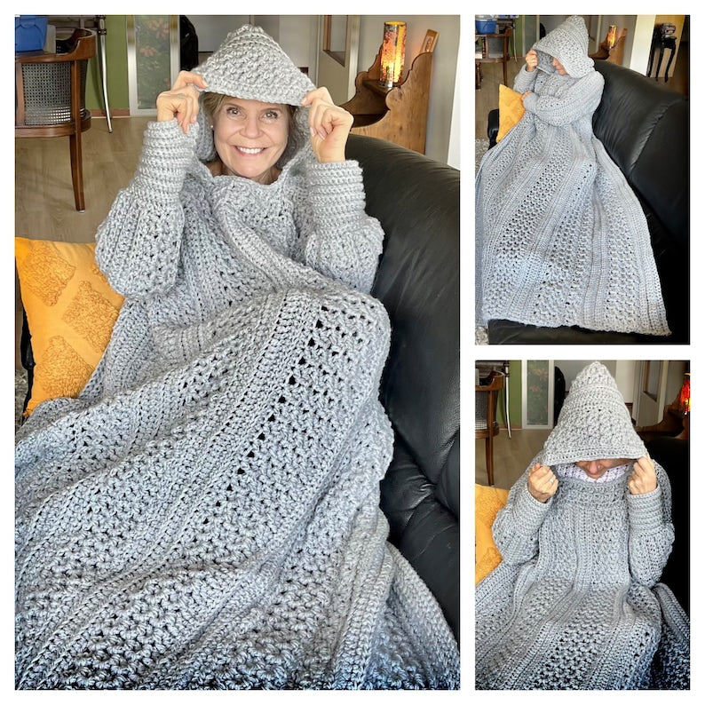 Snuggly Sofa Sweater - Crochet pattern English USA