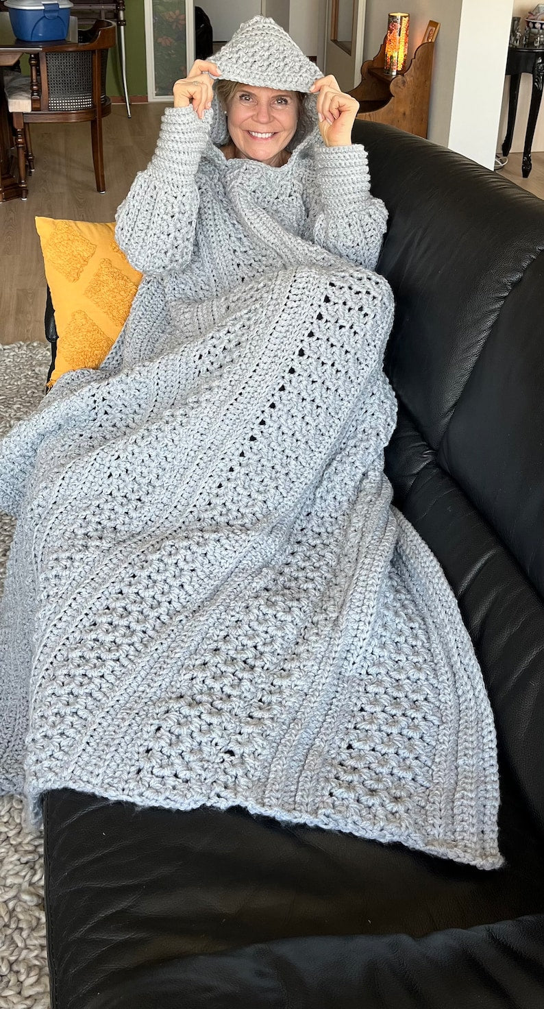 Snuggly Sofa Sweater - Crochet pattern English USA
