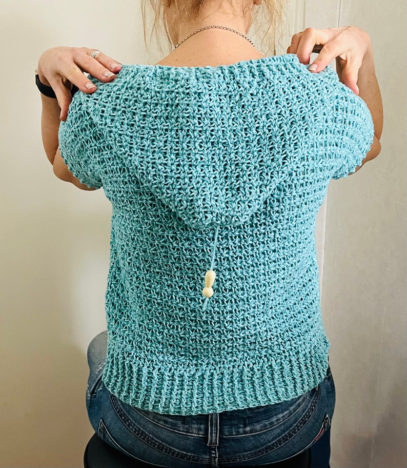EZ Breezy Summer Hoodie -Crochet Pattern English USA