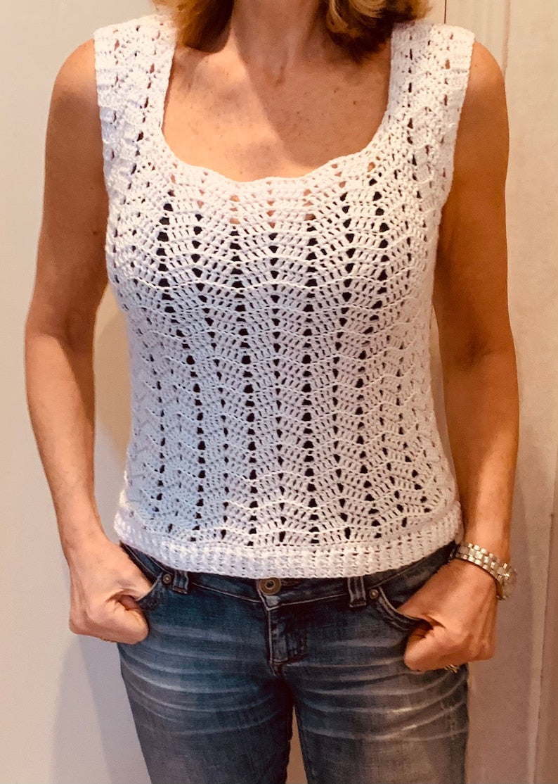 Hip and Hot Summer Top - Crochet Pattern English USA