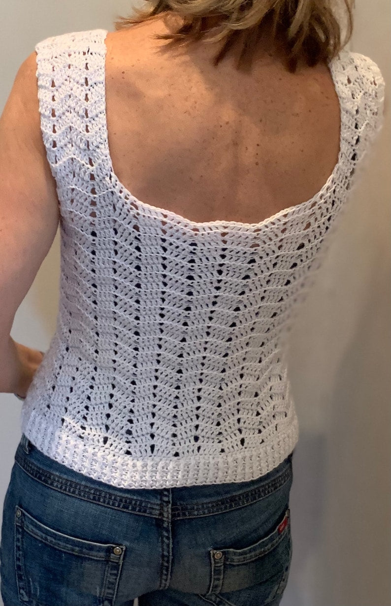 Hip and Hot Summer Top - Crochet Pattern English USA