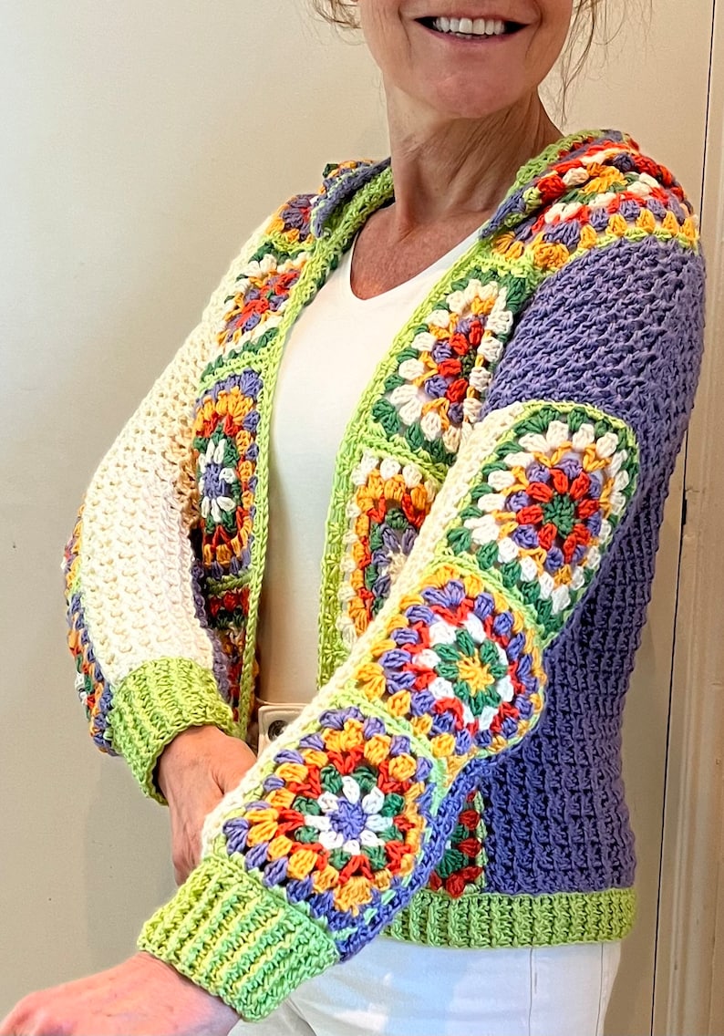 Short Square Affair Jacket - Crochet Pattern English USA