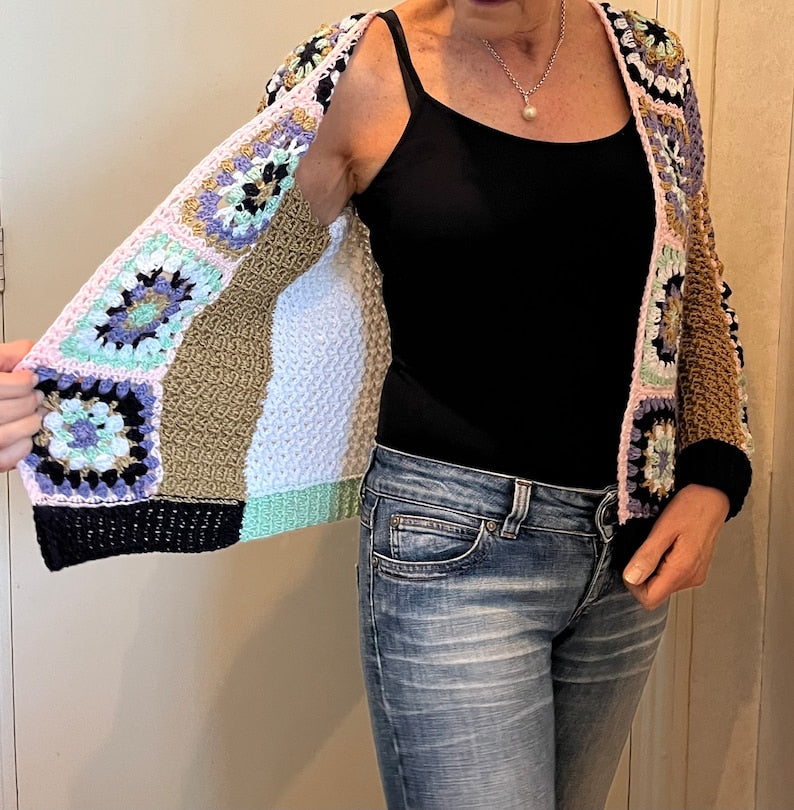 Short Square Affair Jacket - Crochet Pattern English USA