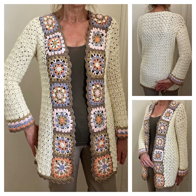Grand Canary Cardi - Crochet PATTERN English USA