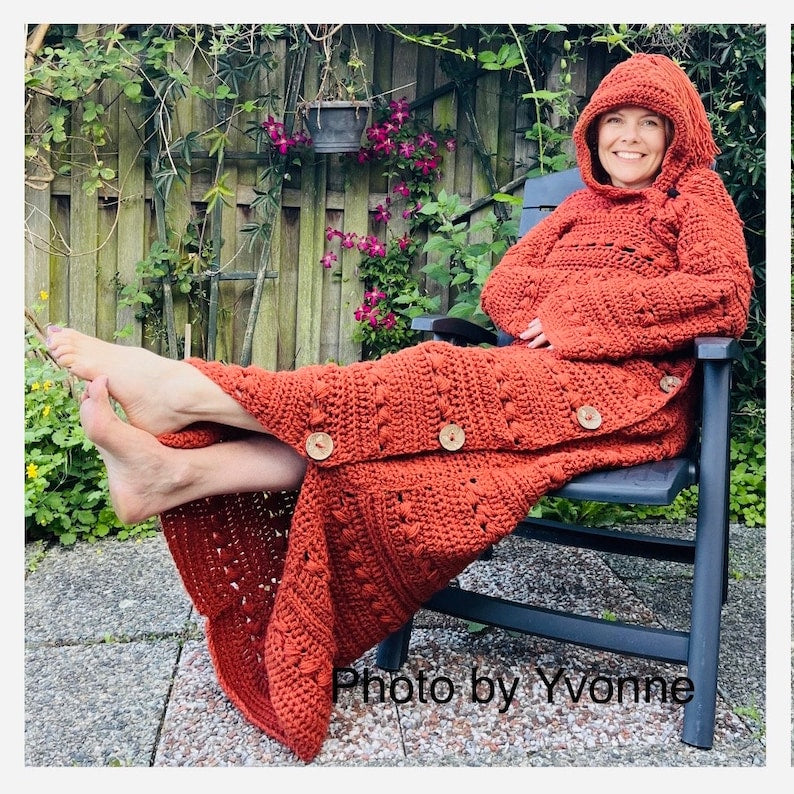 Cozy Couch Cardigan crochet PATTERN English USA