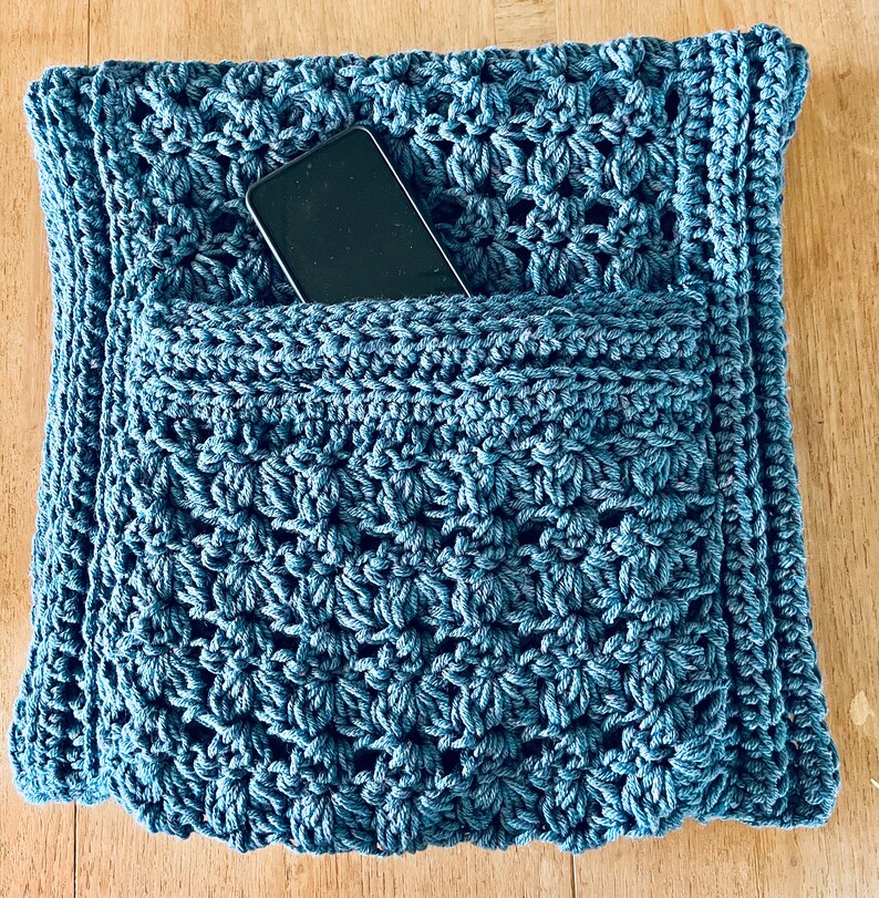 Eco Chique Pocket shawl-Crochet PATTERN-English USA