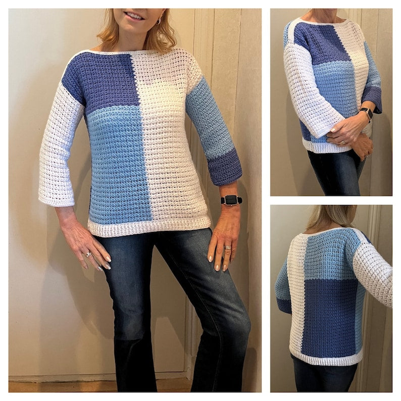 Harmony Wrap Sweater - Crochet Pattern English USA