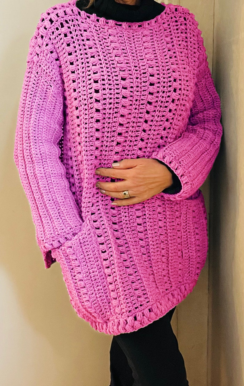 Jens Jolly Jumper - Crochet PATTERN - Sweater- English USA
