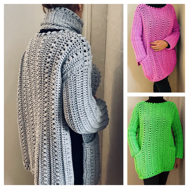 Jens Jolly Jumper - Crochet PATTERN - Sweater- English USA