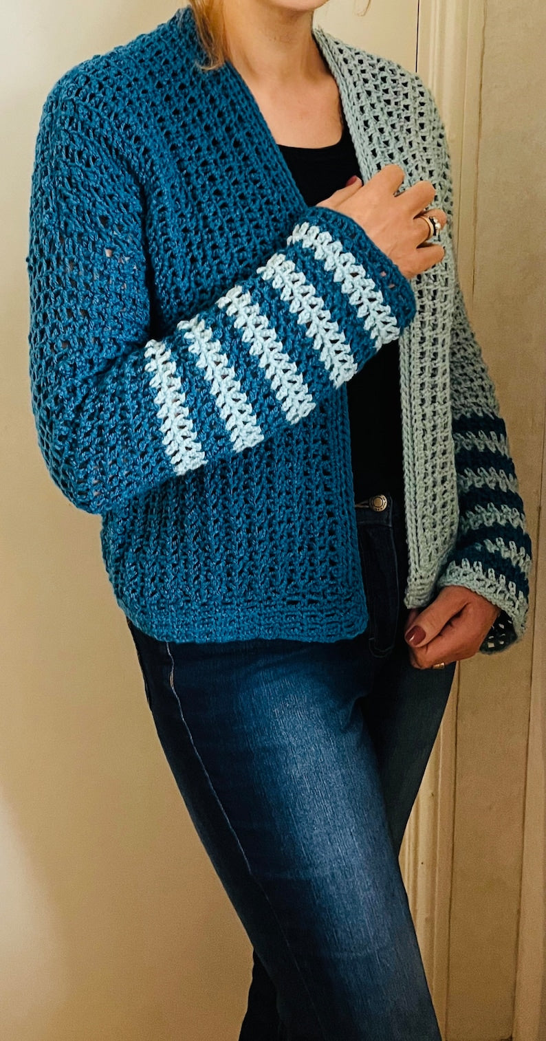 Duality Dream Cardigan - Crochet Pattern English USA