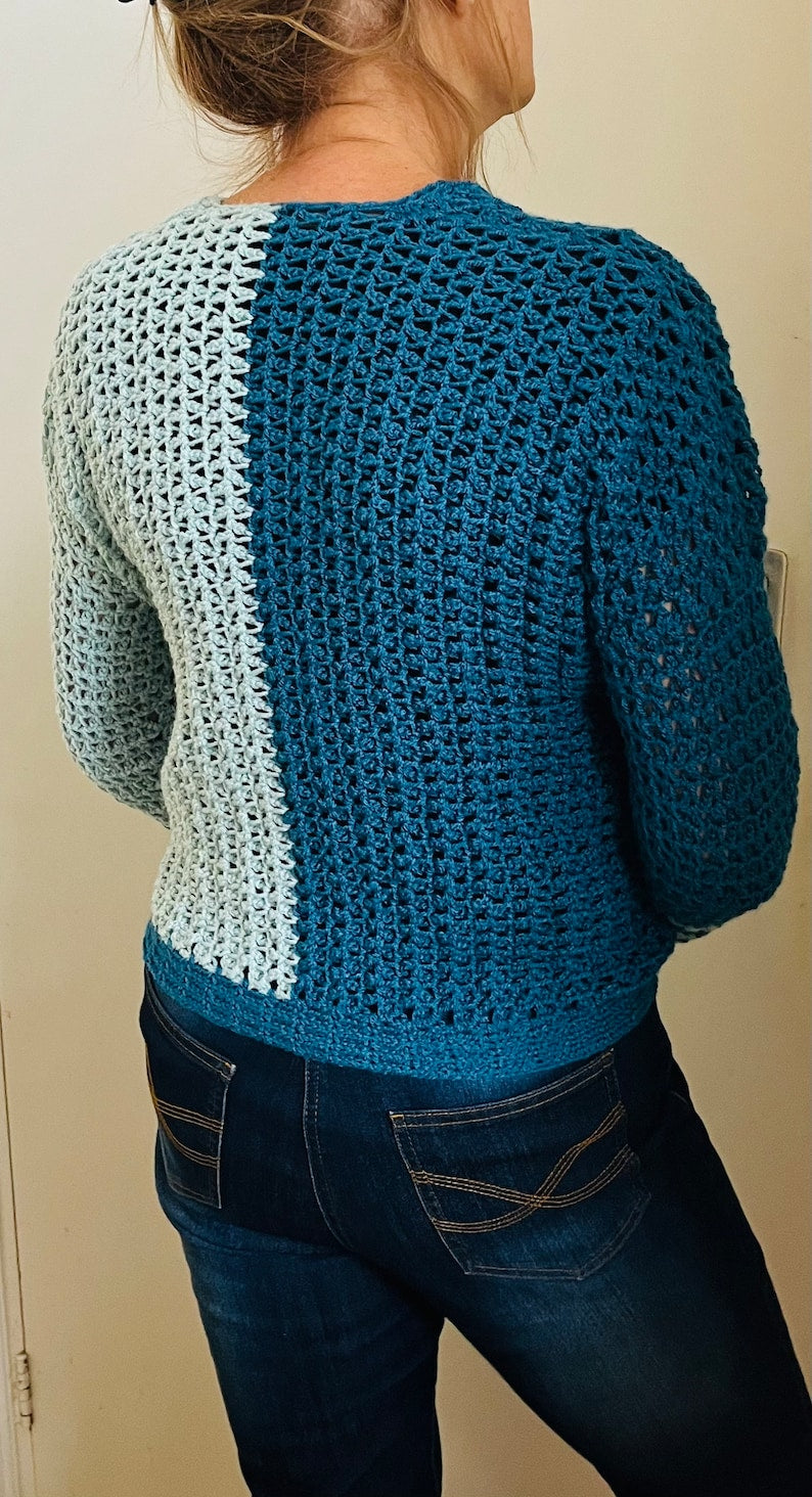 Duality Dream Cardigan - Crochet Pattern English USA