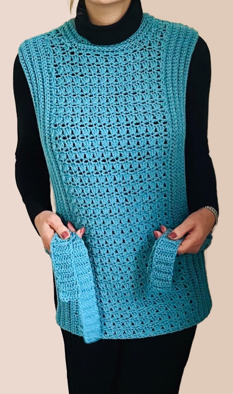 Boho Chique Pinafore-Crochet PATTERN-English USA
