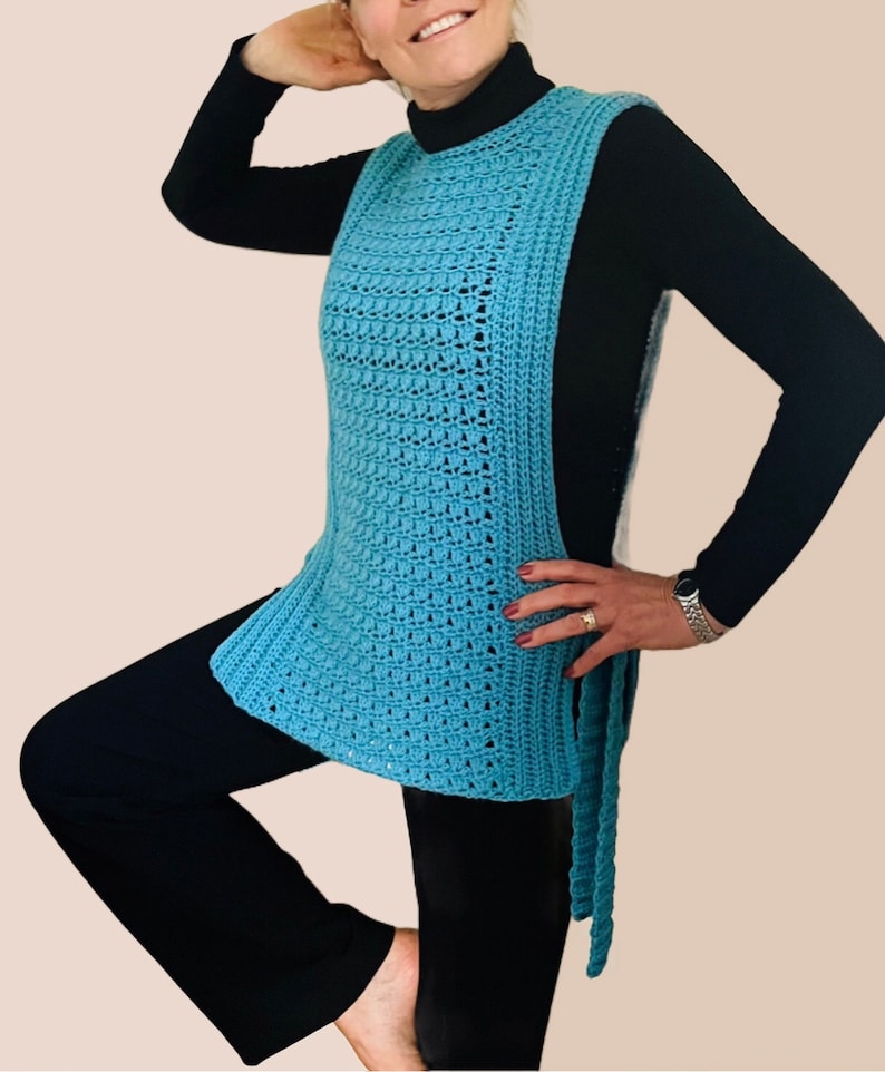 Boho Chique Pinafore-Crochet PATTERN-English USA