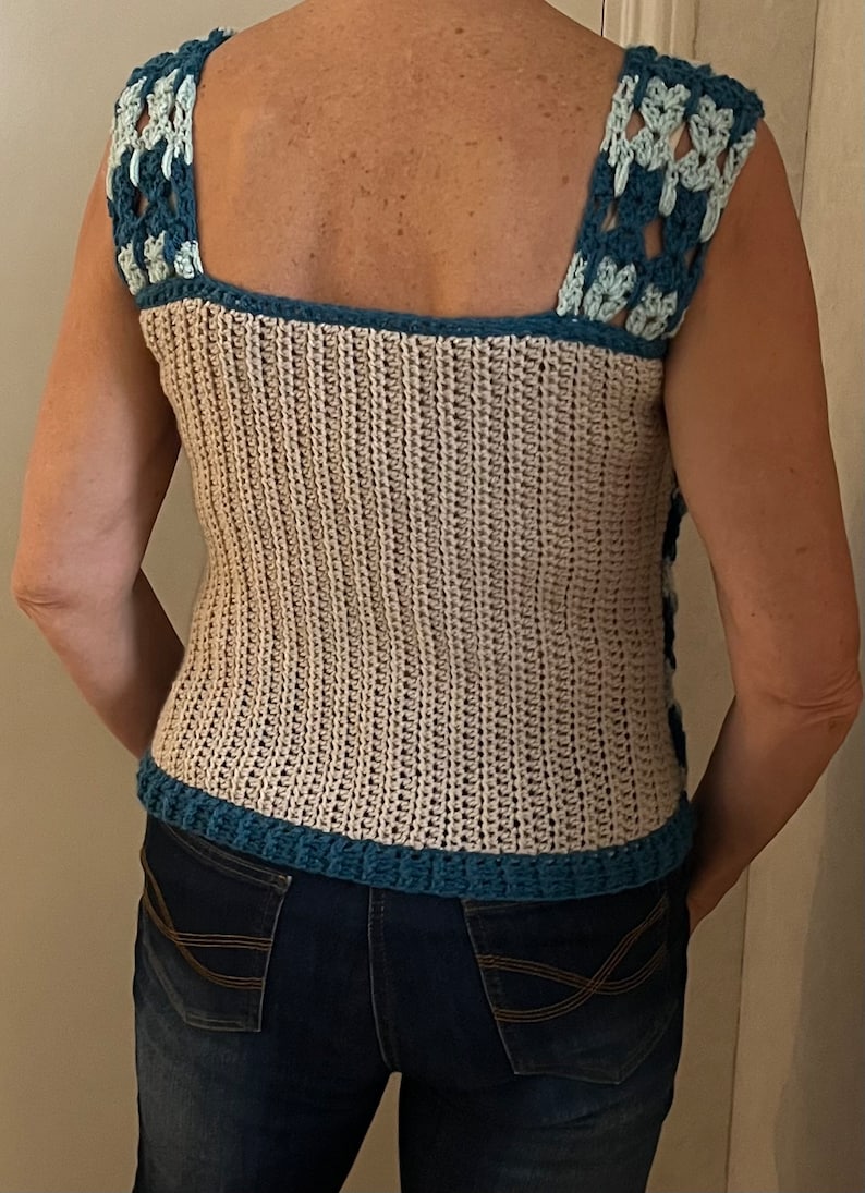 Purrrfect Catstitch Top - Crochet Pattern English USA