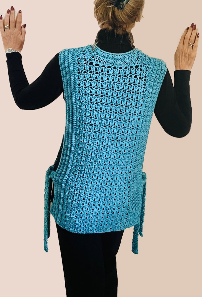 Boho Chique Pinafore-Crochet PATTERN-English USA