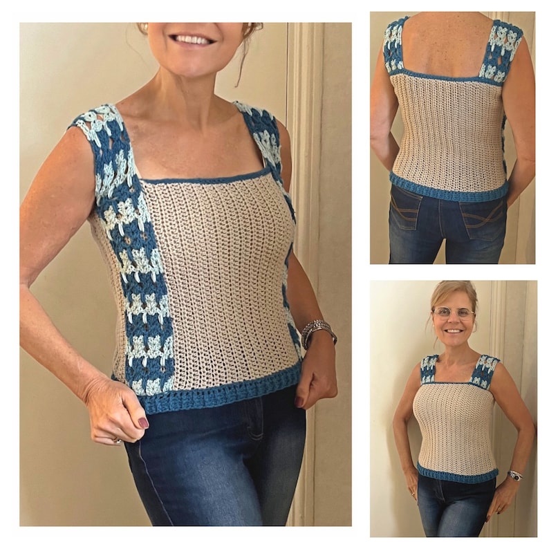 Purrrfect Catstitch Top - Crochet Pattern English USA