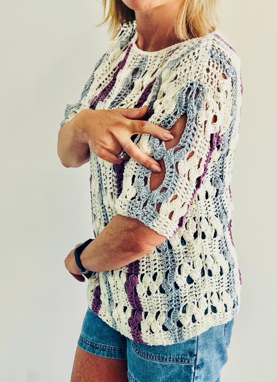 Spring Forward Jumper - Crochet PATTERN - English USA & Dutch- digital pdf