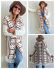 Bohemian Chique Cardigan - Crochet PATTERN - English US terms - Digital pdf