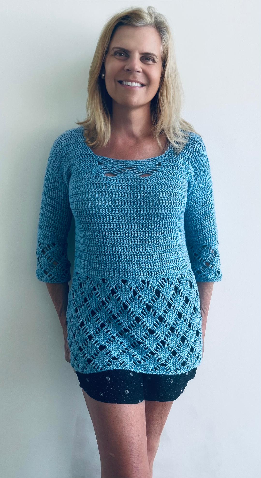 Jenske - The Sweater - Crochet PATTERN - English USA - digital pdf.
