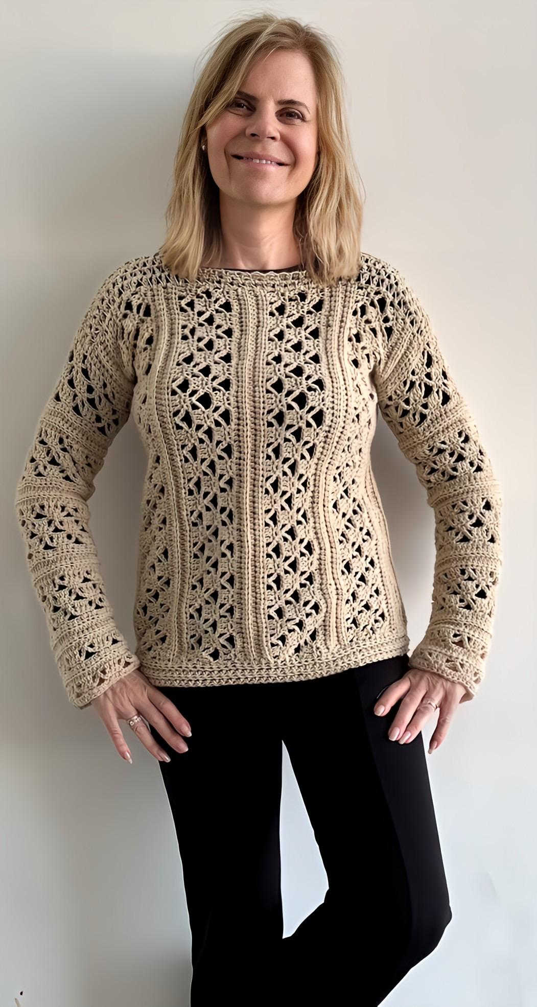 Better Weather Sweater - Crochet PATTERN - English USA
