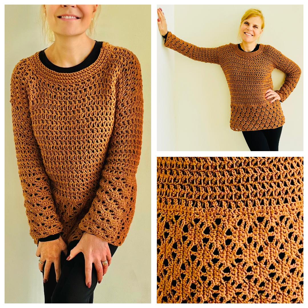 Below The Stars Tunic - Crochet PATTERN - English USA digital pdf file