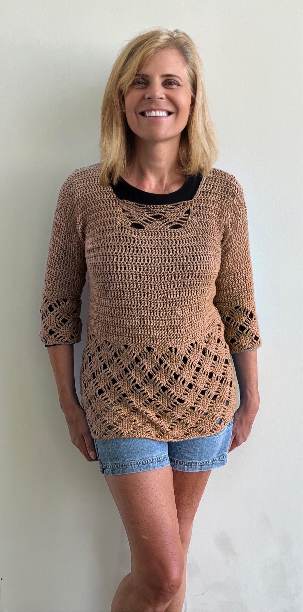 Jenske - The Sweater - Crochet PATTERN - English USA - digital pdf.