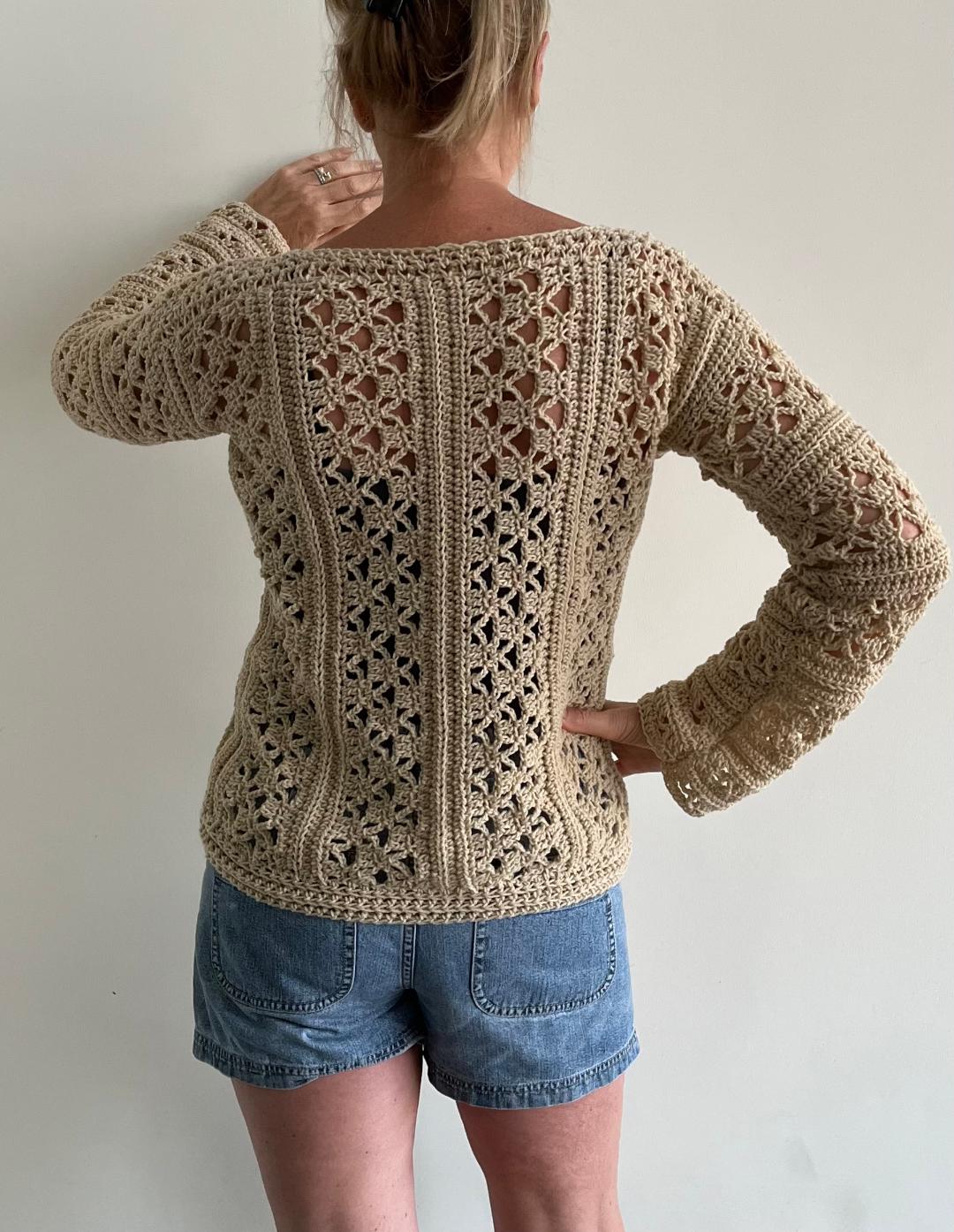 Better Weather Sweater - Crochet PATTERN - English USA