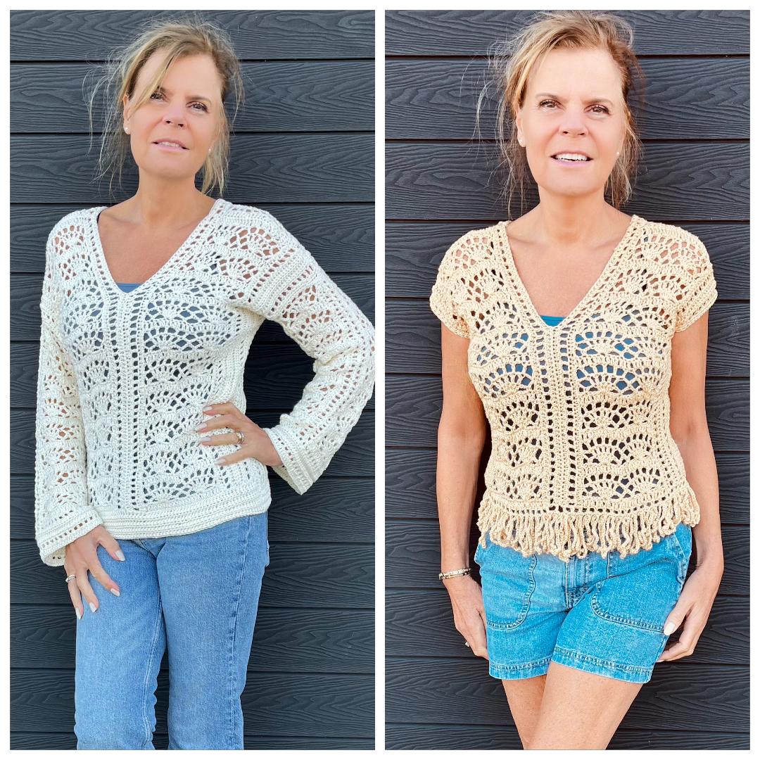 Double Fun Sweaters - Crochet Pattern - English US Terms - digital pdf