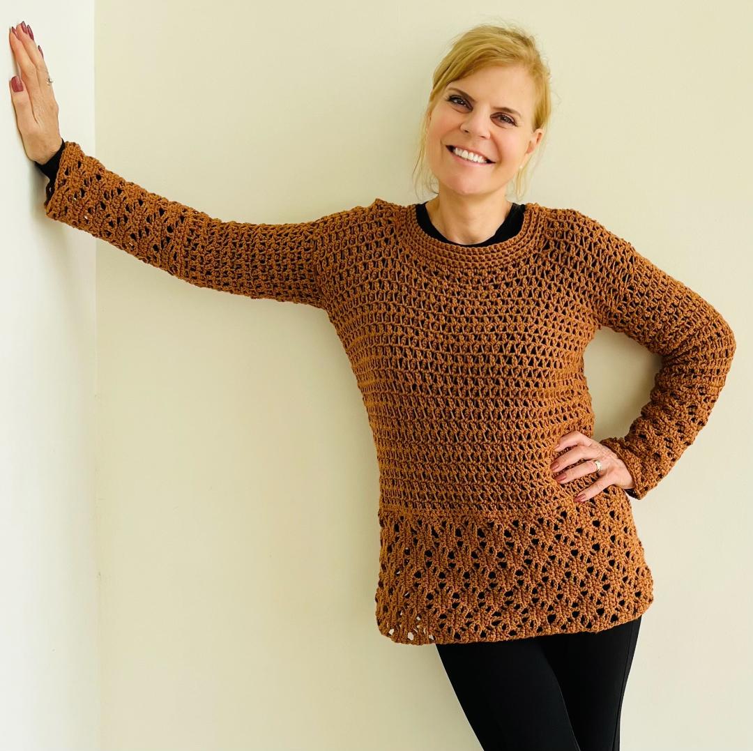 Below The Stars Tunic - Crochet PATTERN - English USA digital pdf file