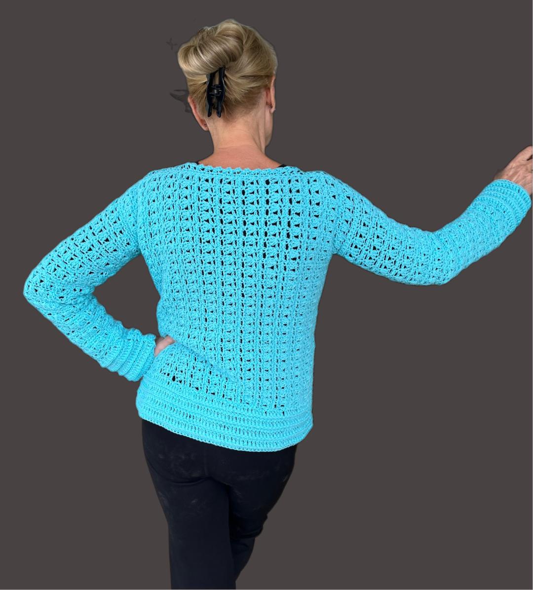Happy Heather Sweater - Crochet PATTERN - English USA - digital pdf