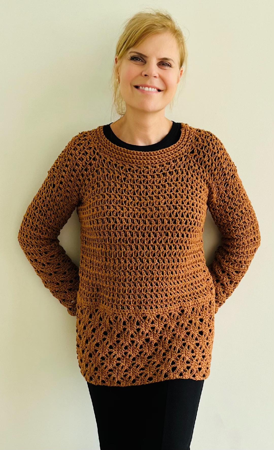 Below The Stars Tunic - Crochet PATTERN - English USA digital pdf file