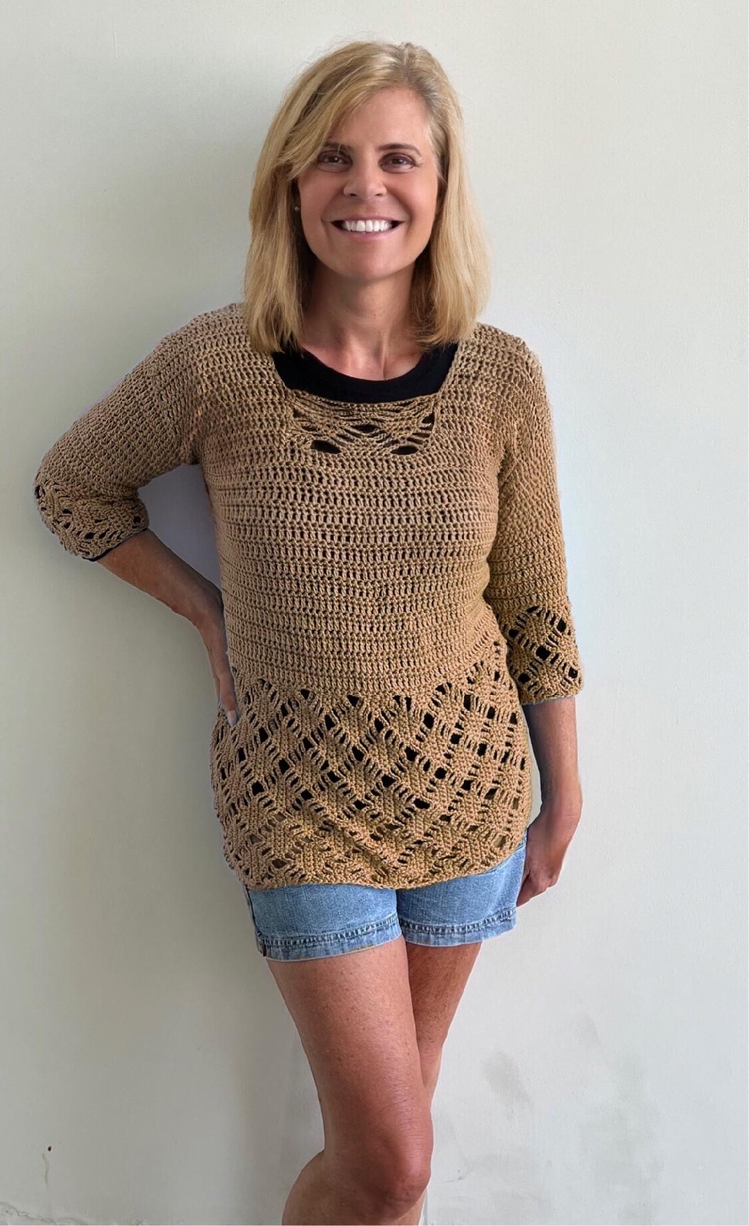 Jenske - The Sweater - Crochet PATTERN - English USA - digital pdf.