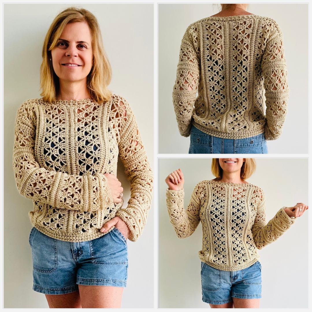 Better Weather Sweater - Crochet PATTERN - English USA