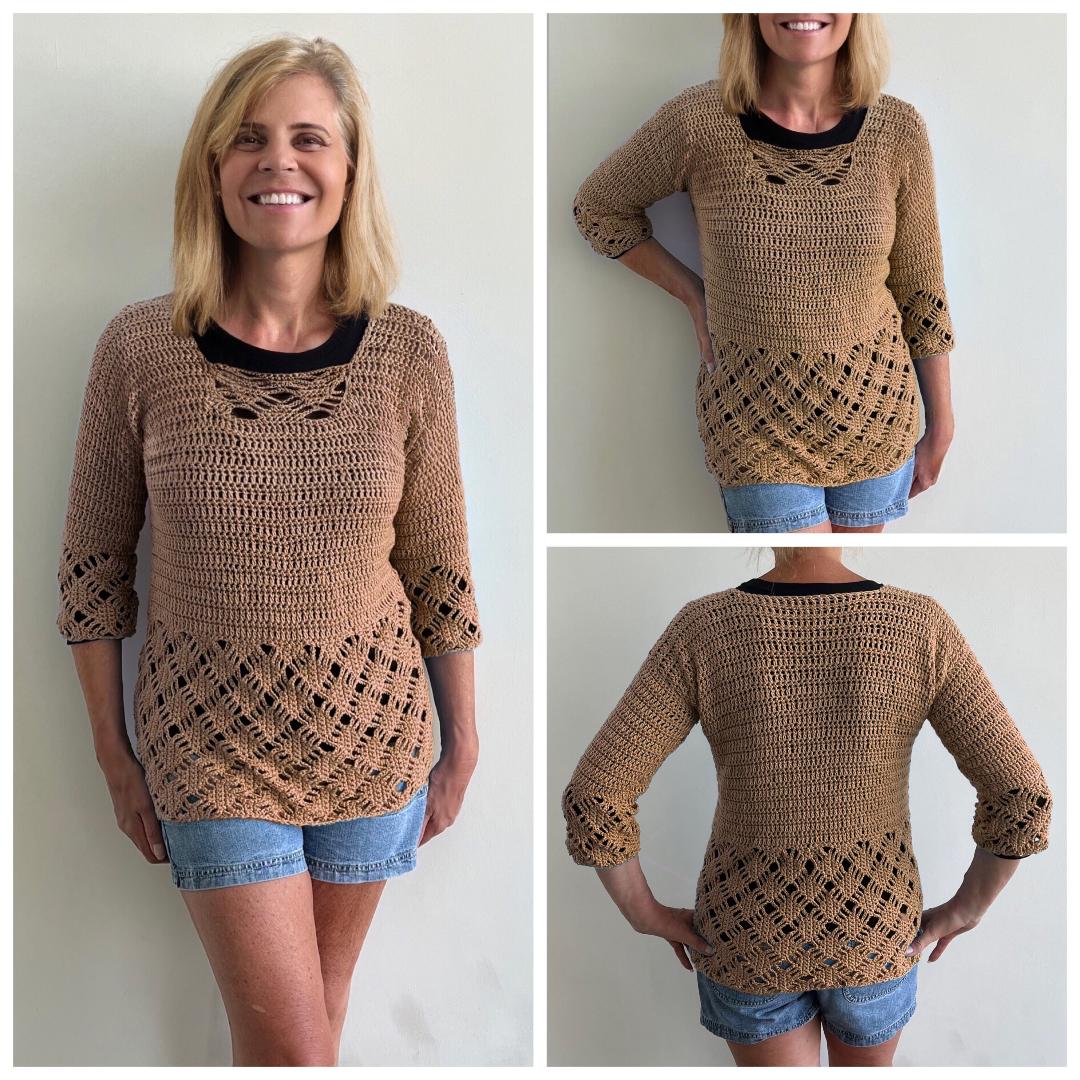 Jenske - The Sweater - Crochet PATTERN - English USA - digital pdf.