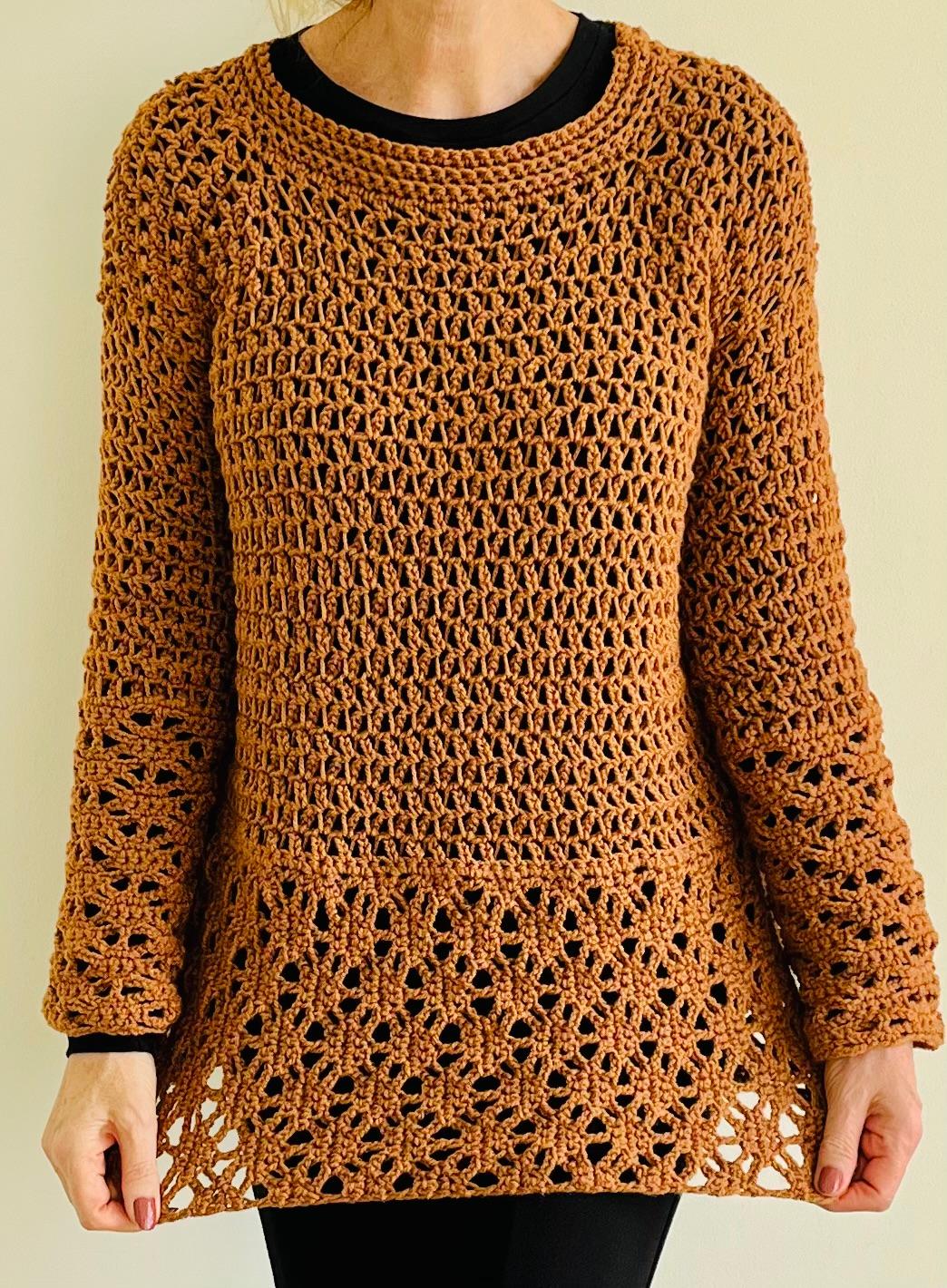 Below The Stars Tunic - Crochet PATTERN - English USA digital pdf file